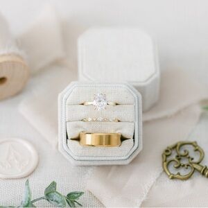 White Linen Ring Box